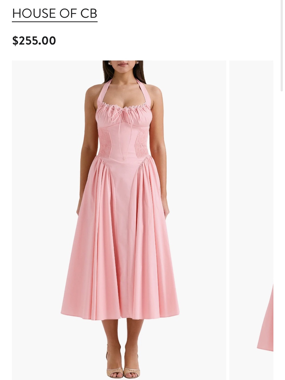 House of CB Adabella Floral Pleated Halter Sundress - Picture 2 of 7